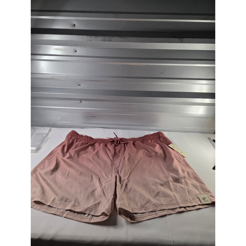 No Boundaries Mens Swim Trunks 3XL Mauve Ombre Quick Dry UPF 50+ 6in Inseam NWT